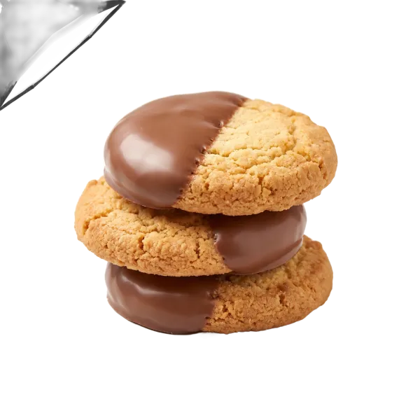 Half-Coated Milk Chocolate Cookies